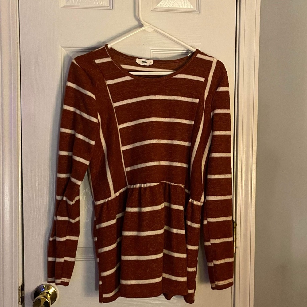 Burnt orange fleece sweater